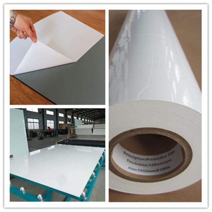 PE Self Adhesive 100mm 230 Micron Mirror Safety Backing Film